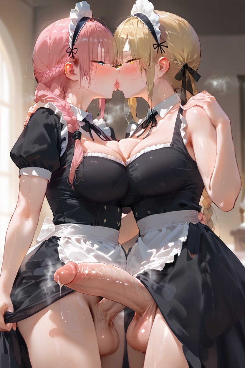 Futanari, Seductive Eyes, Maid Dress Hentai AI Porn