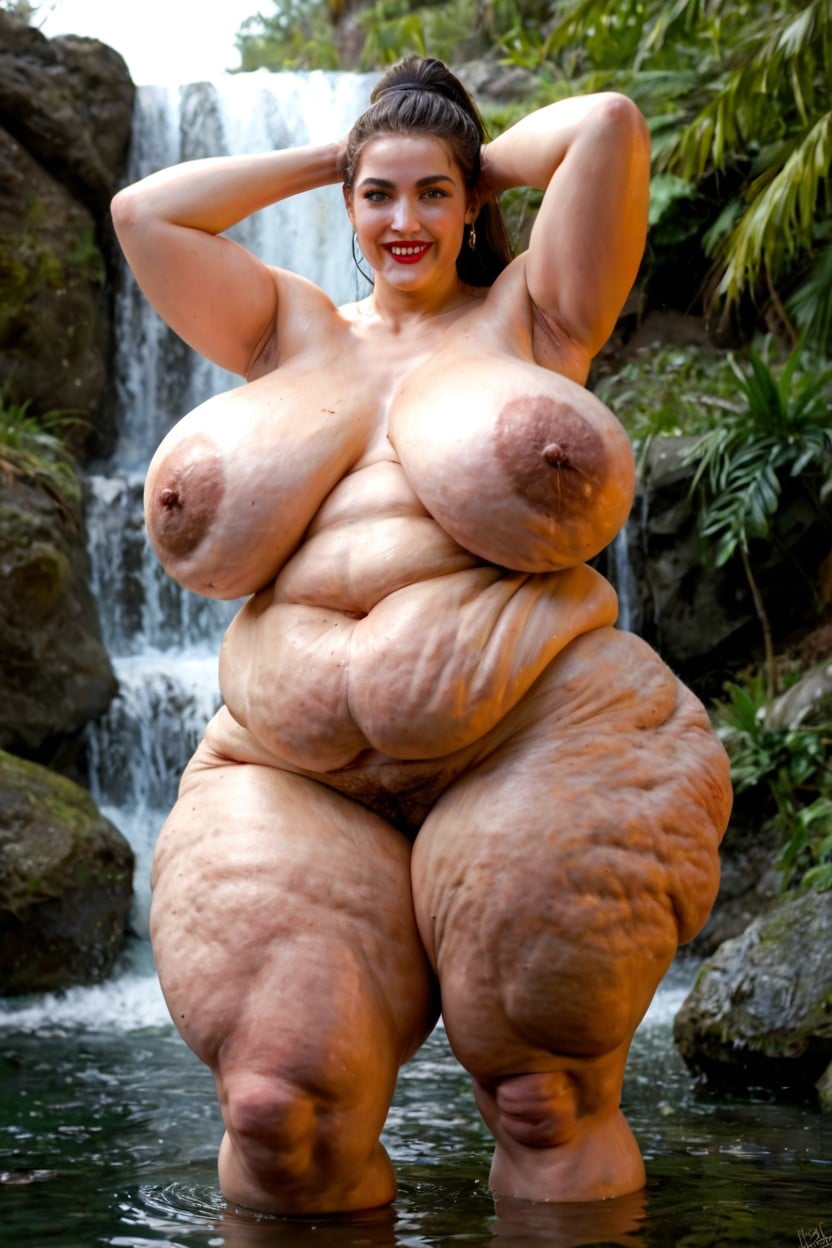 Slutty Expression, Hdr, Laughing BBW AI Porn