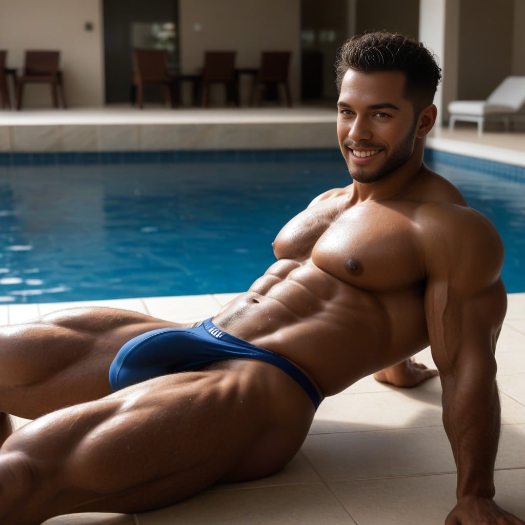 Sweaty, Huge Bulge, Smug Expression AI Gay Porn