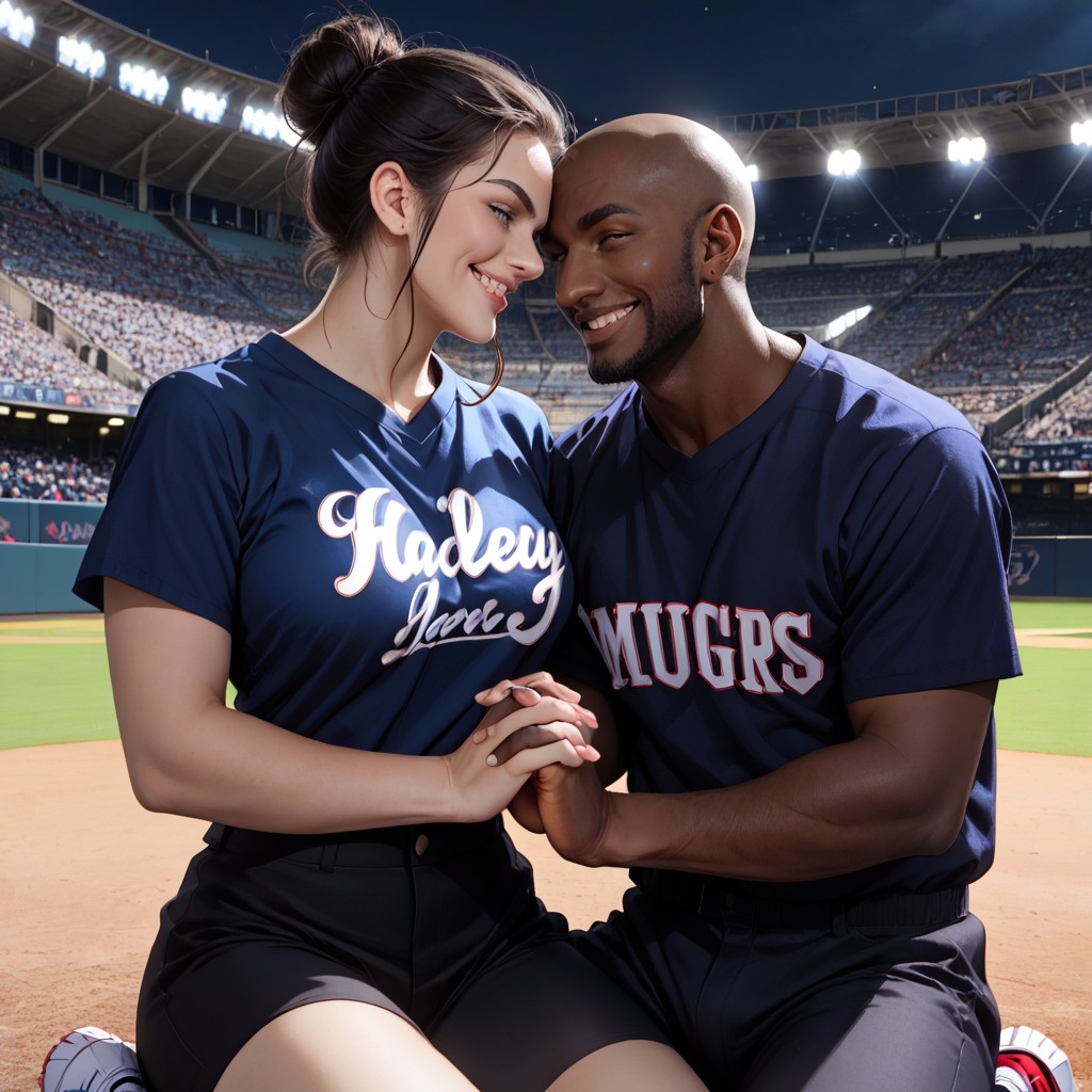 Baseball Stadium, Pullover, Cute Hentai AI Porn