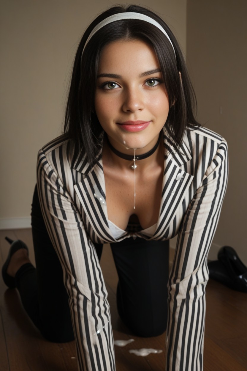 Small Ass, Intense Green Eyes, 18+ AI Porn