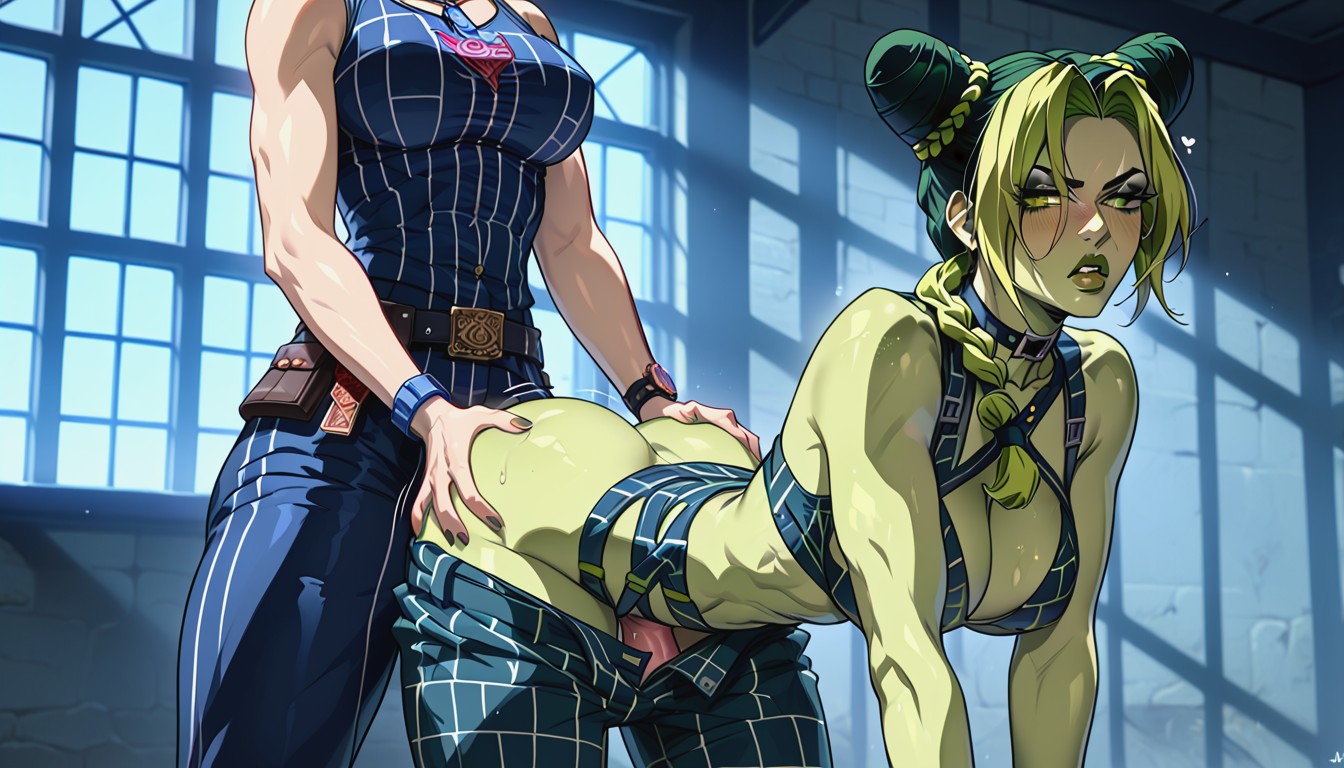 Jolyne Cujoh, Max Detail, Lesbian Relationship Hentai AI Porn