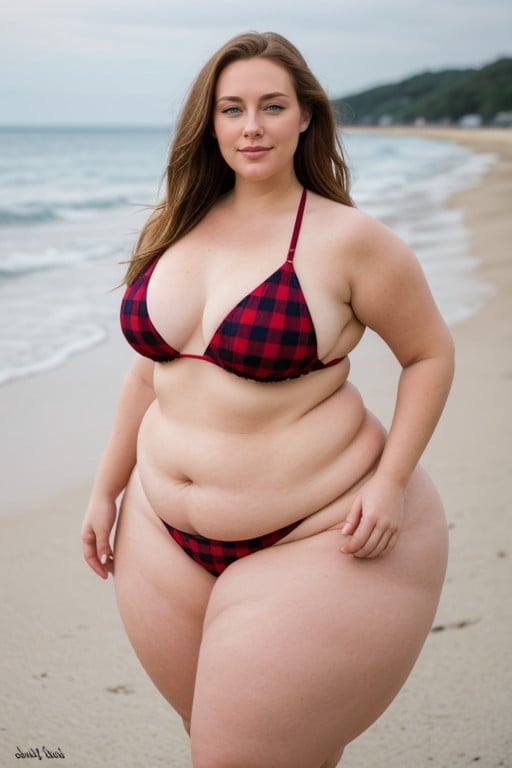 Huge Legs, Ssbbw, Beach AI Porn