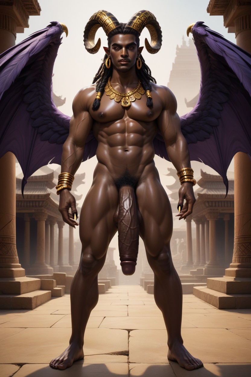 Small Ass, Black Hair, Temple AI Gay Porn