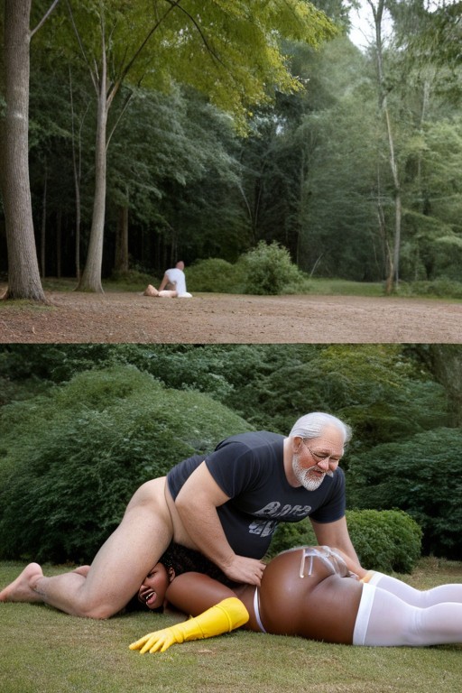Angry, Forest, Used Condom On The Ground AI Gay Porn