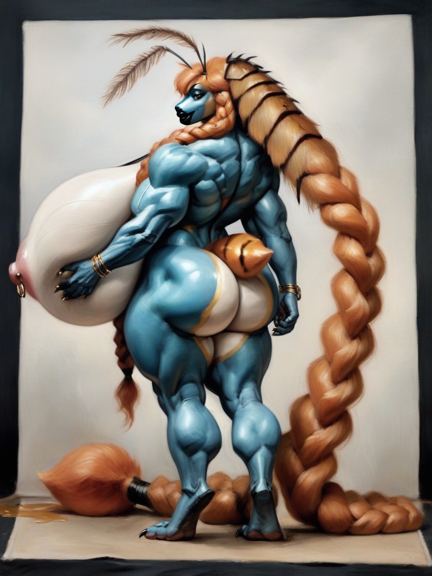 Hyper Bimbo, Insect, Antanae Furry AI Porn