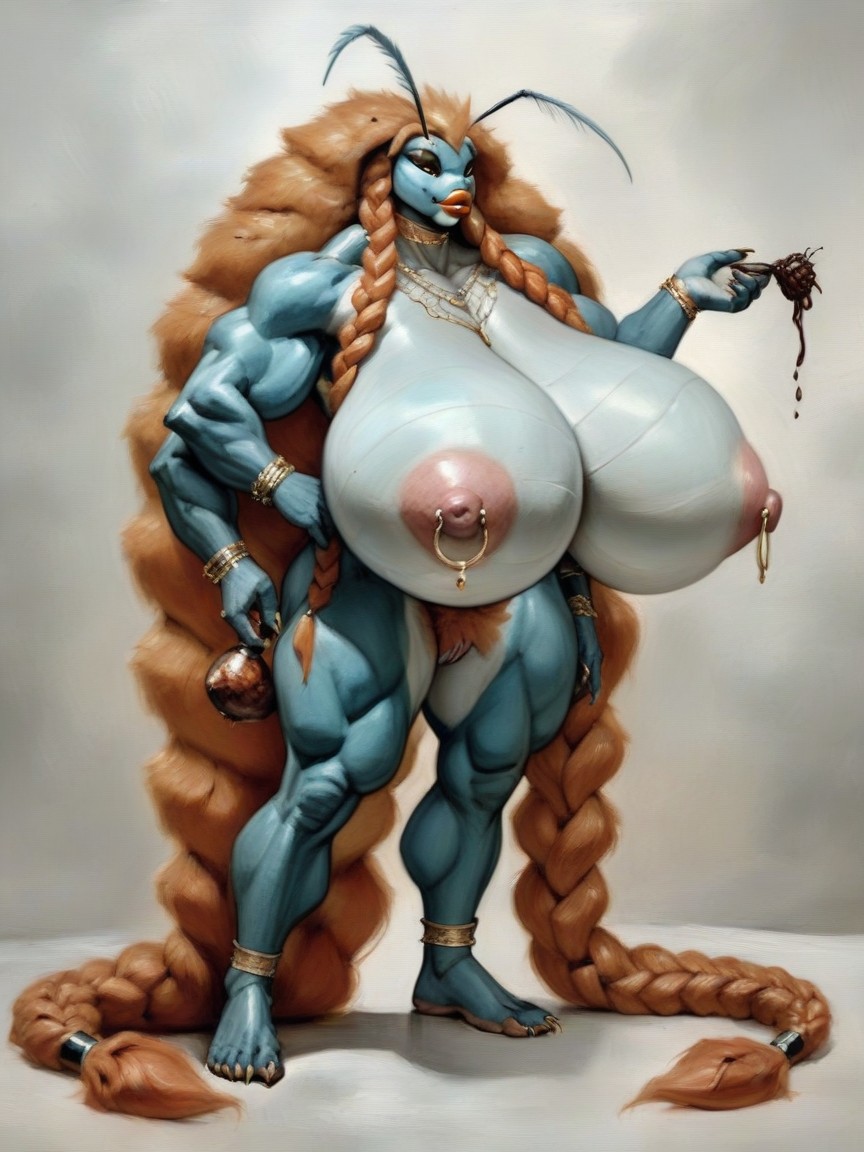 Insect Head, Bug, Four Arms Furry AI Porn