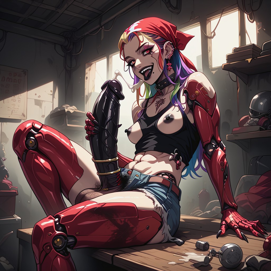 Panting, Robotic Cock, Robots Hentai AI Porn