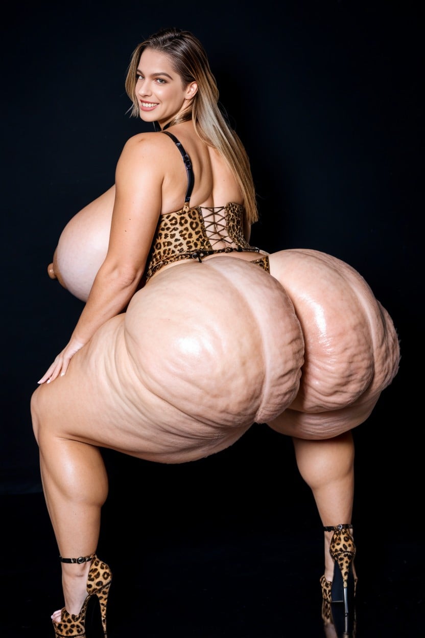 Gigantic Cellulite Ass, Leopard Print Opera Gloves, Hyper Nipples AI Porn