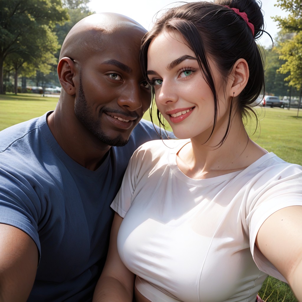 Having A Picnic, Strapless Top, Happy Hentai AI Porn