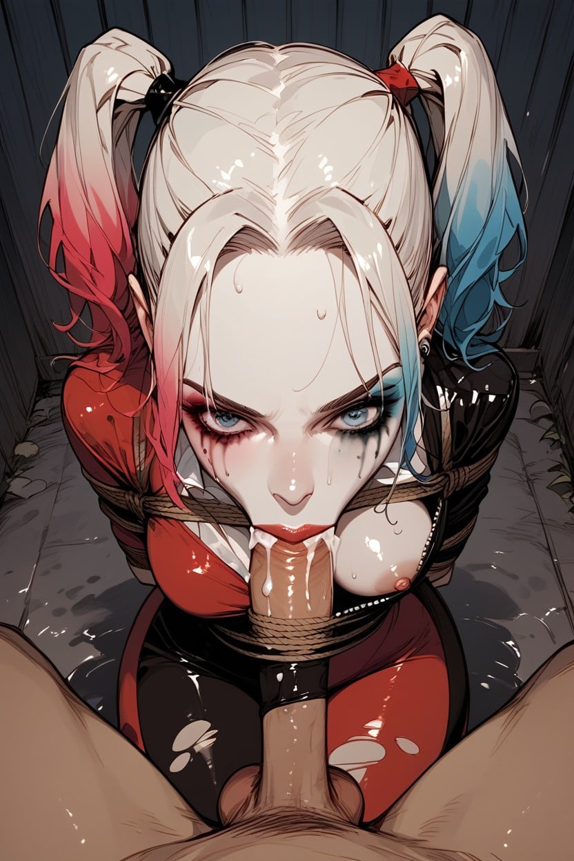Wasp Waist, Wet, Harley Quinn Hentai AI Porn