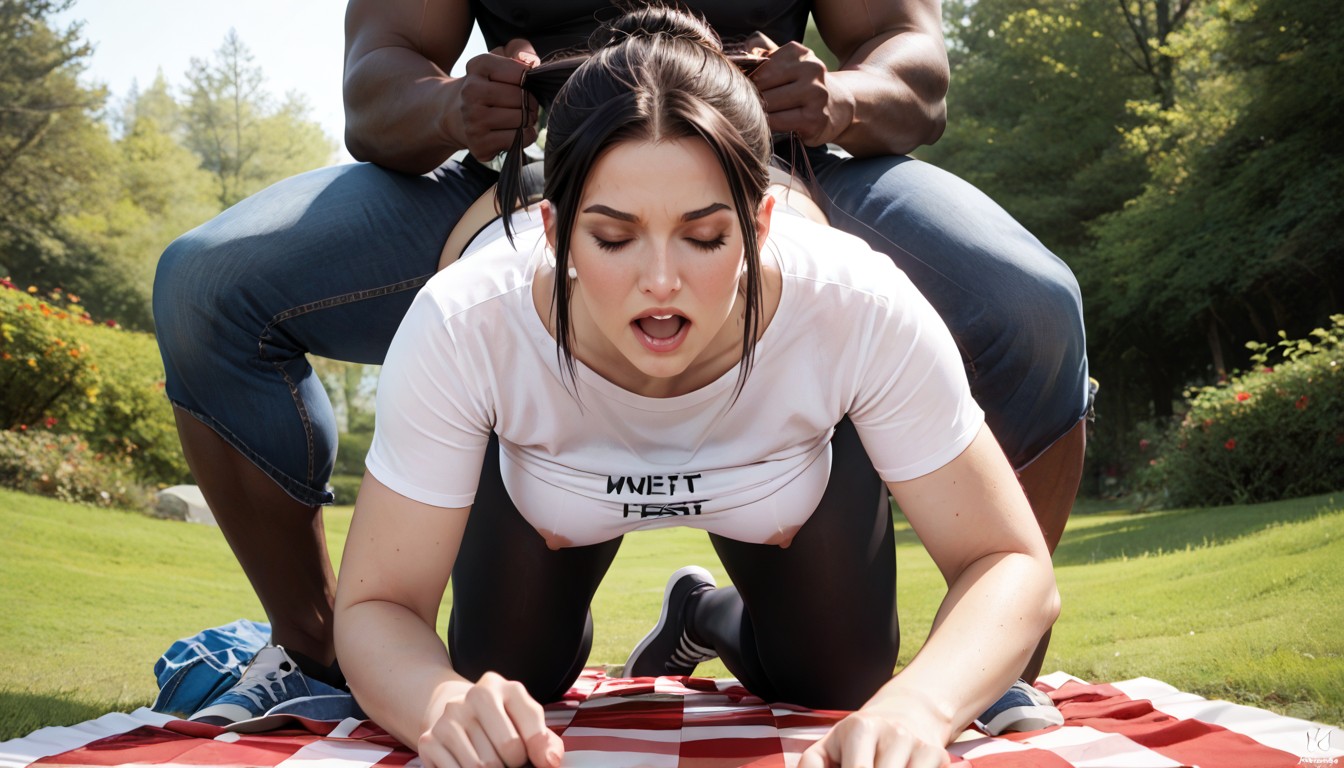 Sharp Skin Color Contrast, Bounce Lines, Hyperrealistic Hentai AI Porn