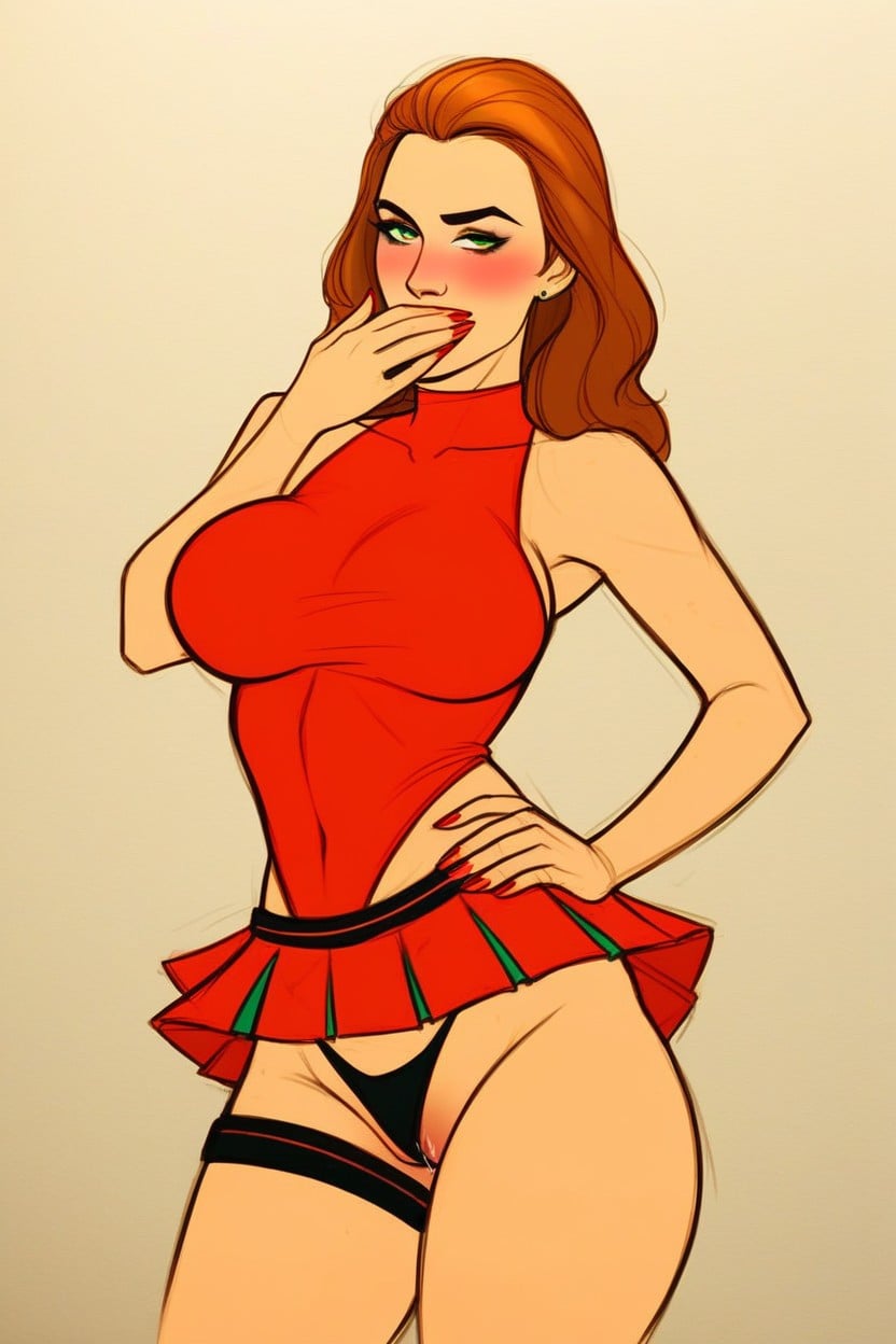 Embarrassed , Leotard, Rolling Eyes Hentai AI Porn