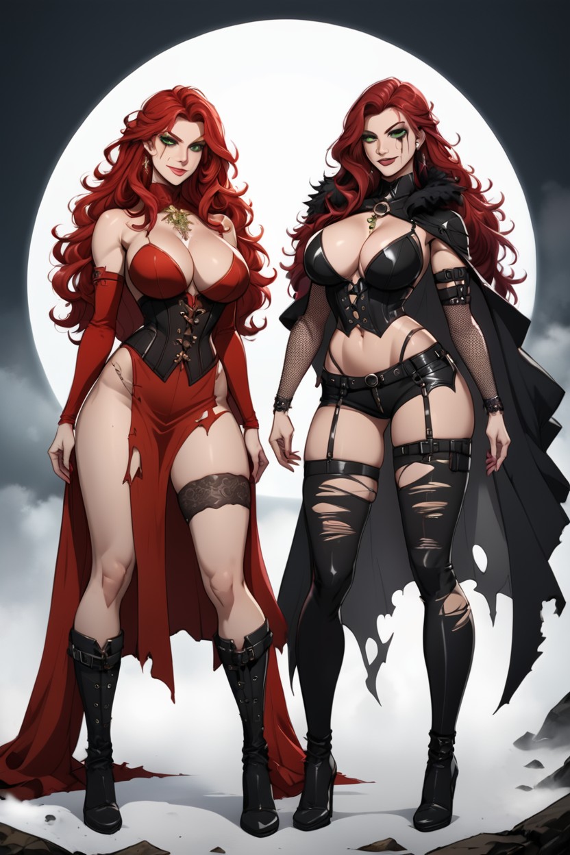 Scraped Knees, Ultra Realistic, Thigh High Black Boots AI Porn