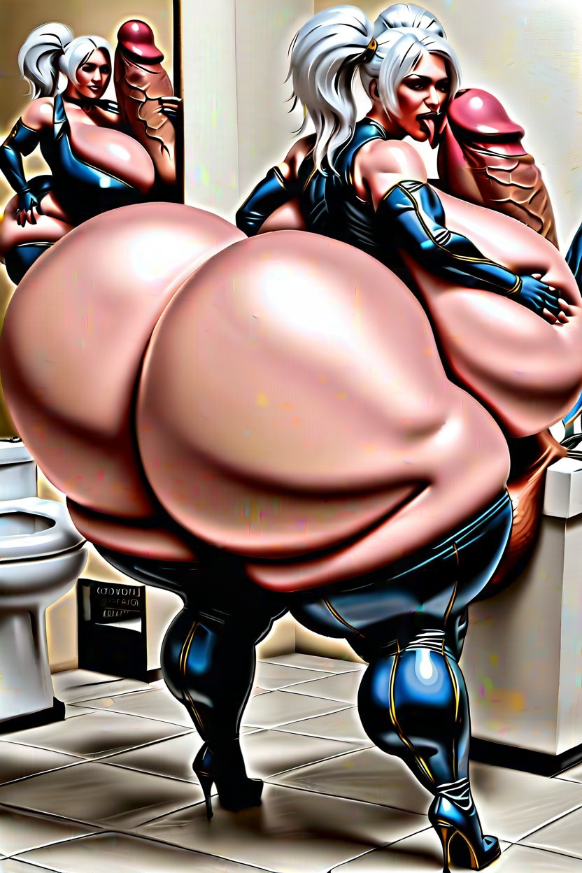 Giant Ass, Wide Angle, Oiled AI Porn