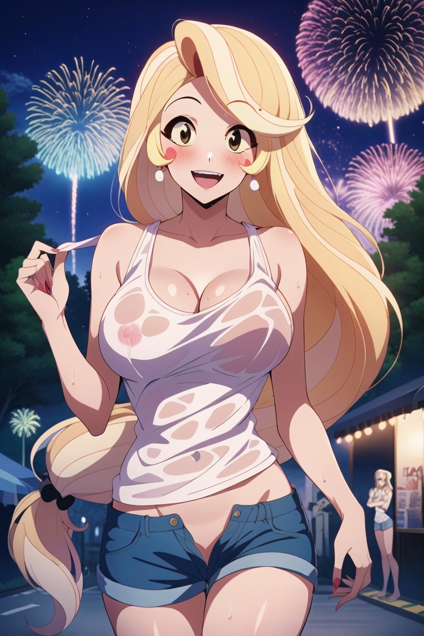 Standing, In Heat, No Bra Hentai AI Porn