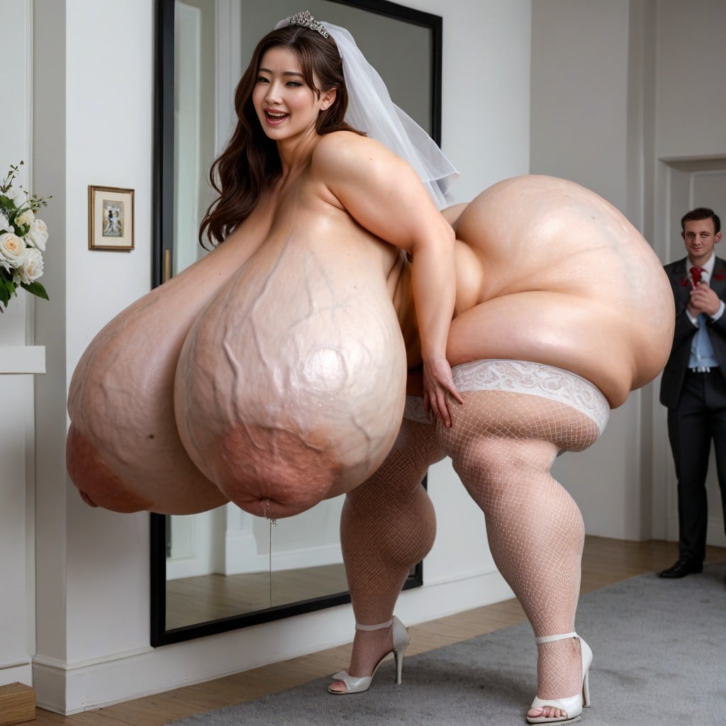 Breasts Crush Breasts, Soft And Shaky Fat, Long Legs AI Porn