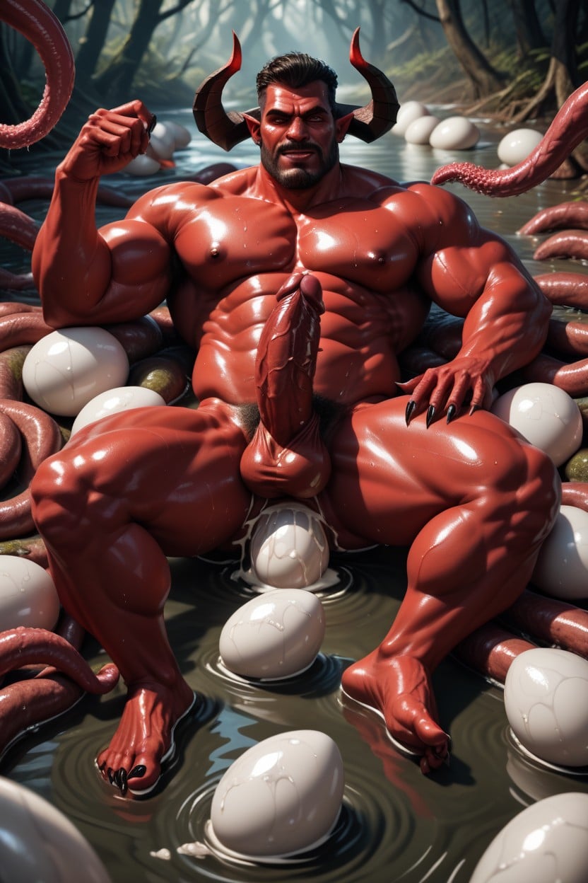 Oversized Egg Coming Out, 1 Person, Birthing Egg AI Gay Porn
