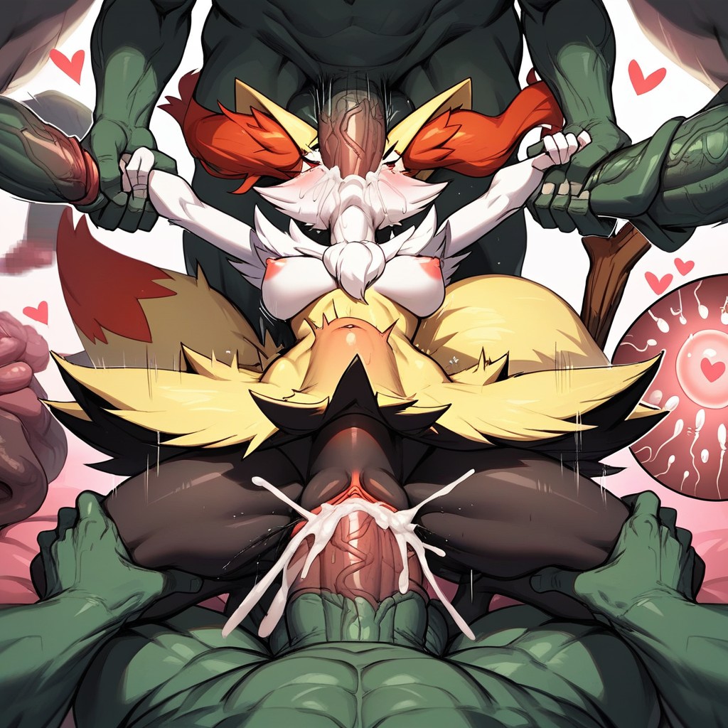 Full Body, 18+, Stomach Bulge Furry AI Porn