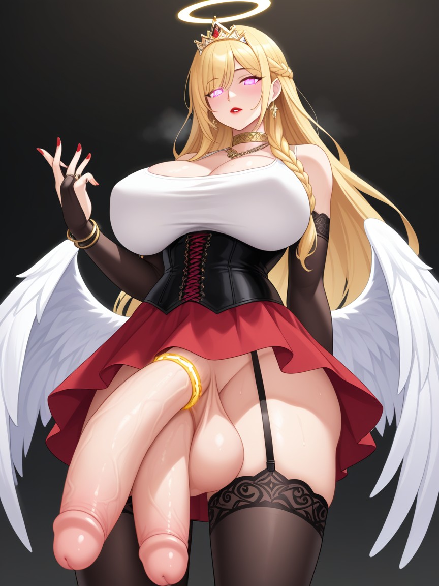 Multiple Penises, Tall, Glowing Eyes Shemale AI Porn