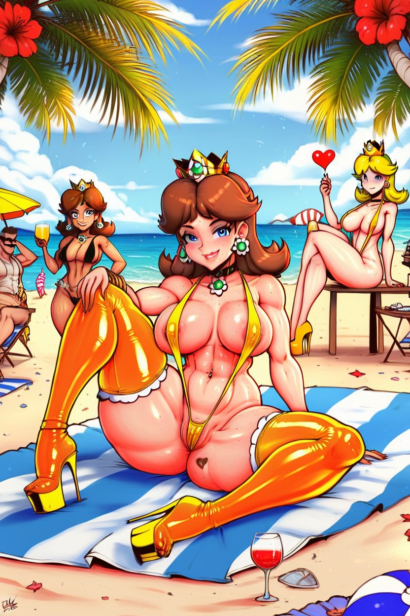Slutty Poses, Princess Daisy, 18+ AI Porn