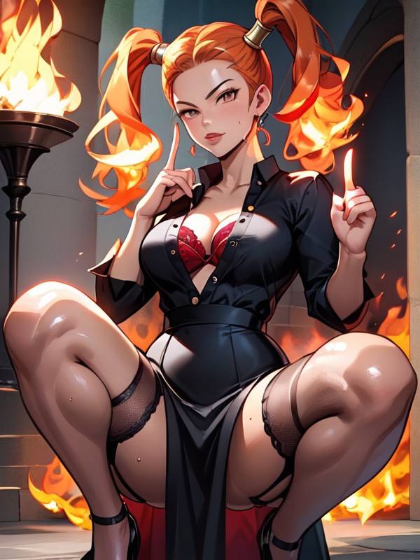 High Resolution, Panty Shot, Beautiful Face Hentai AI Porn