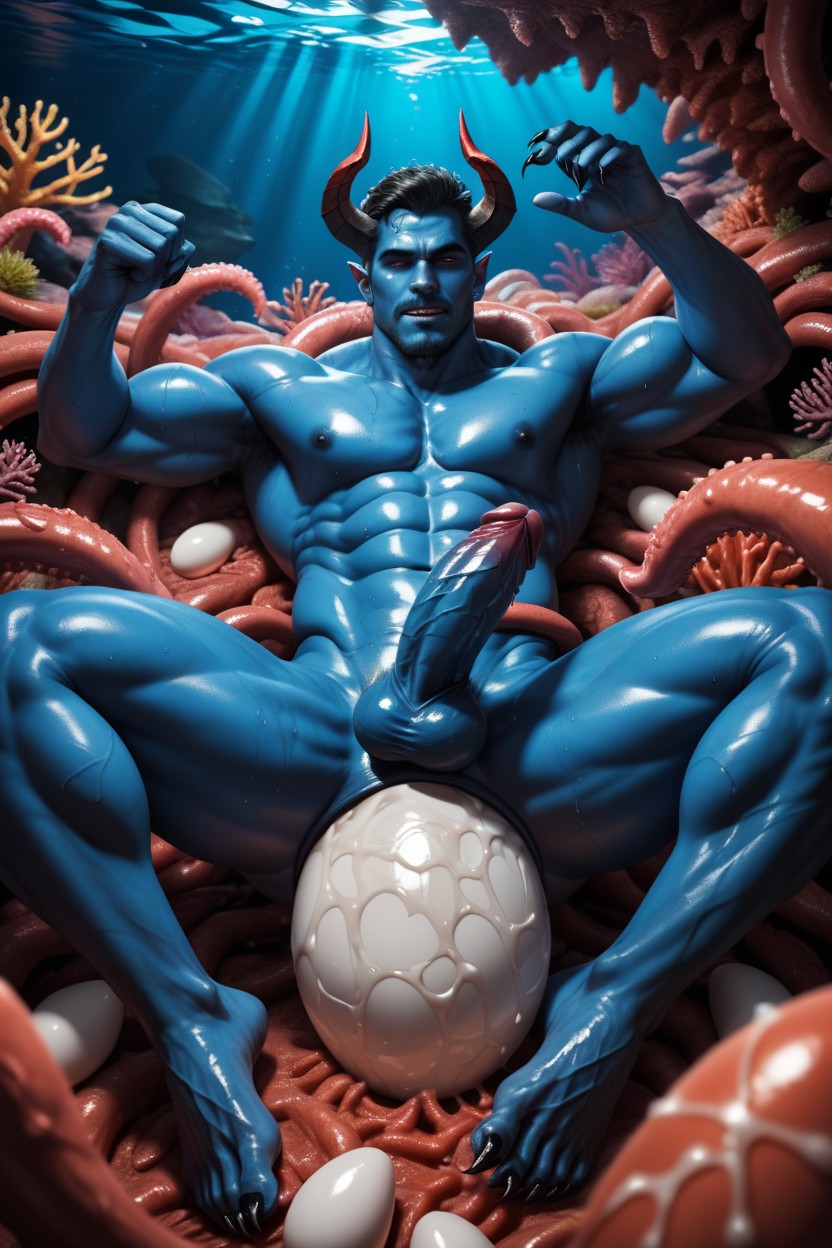 Lying Down On, Single, Egging AI Gay Porn
