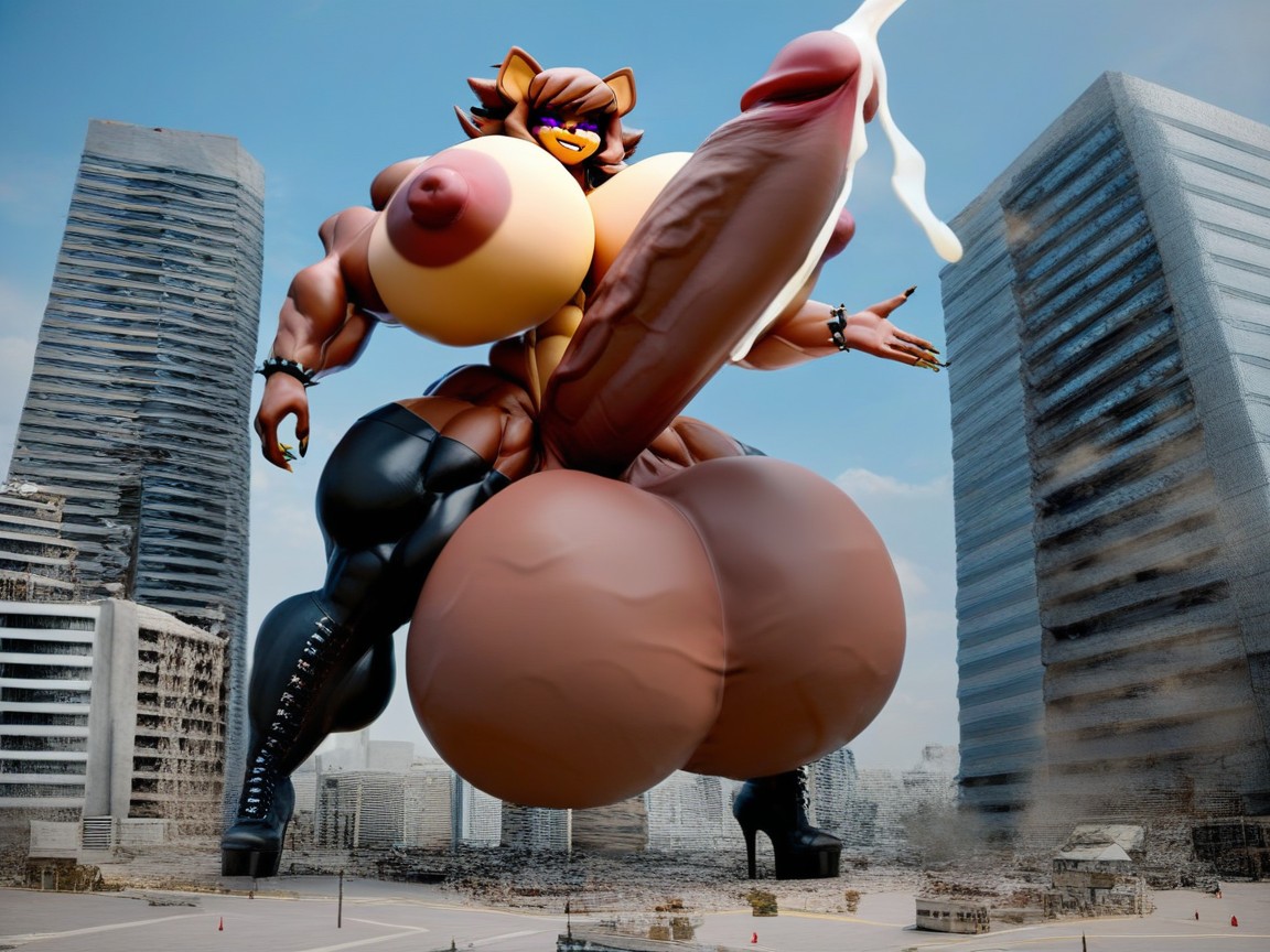 Face Detailed, Toned, Hyper Muscular Furry AI Porn