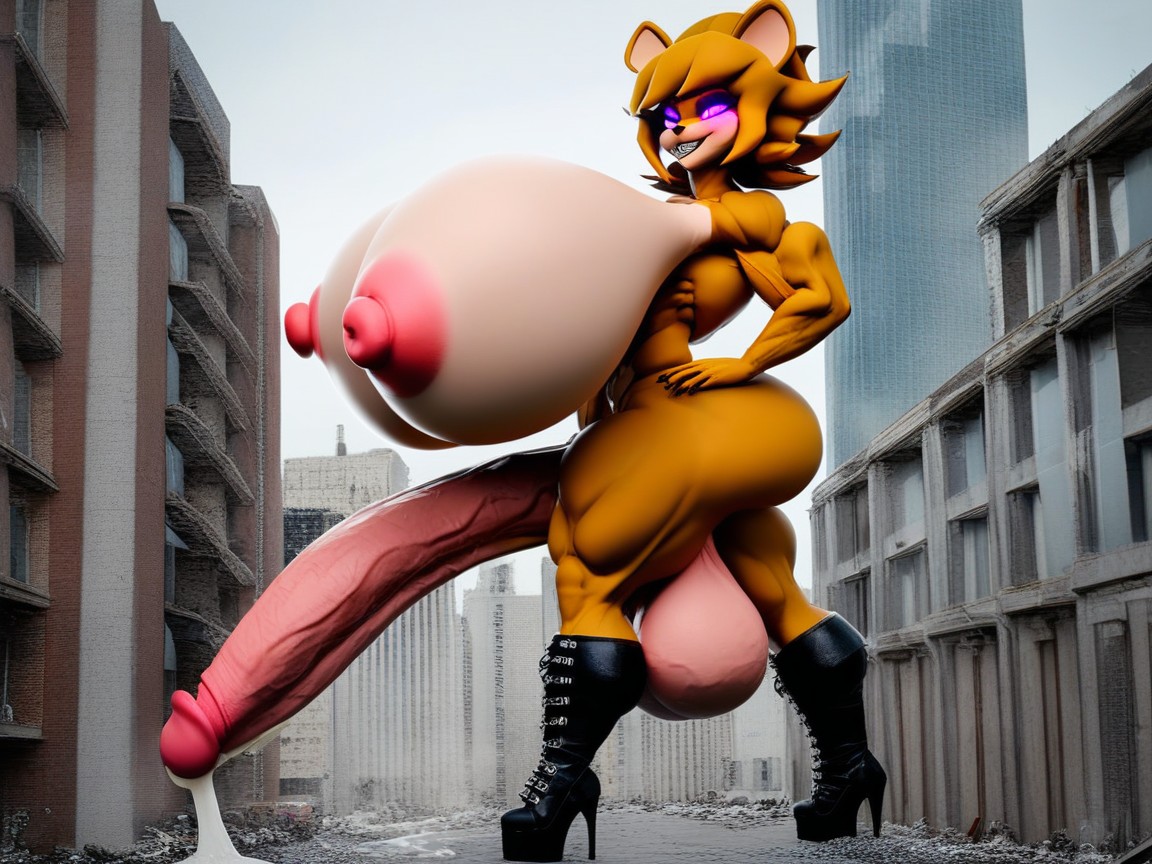 Thick Thighs, Massive Fat Tits, Breast Expansion Furry AI Porn