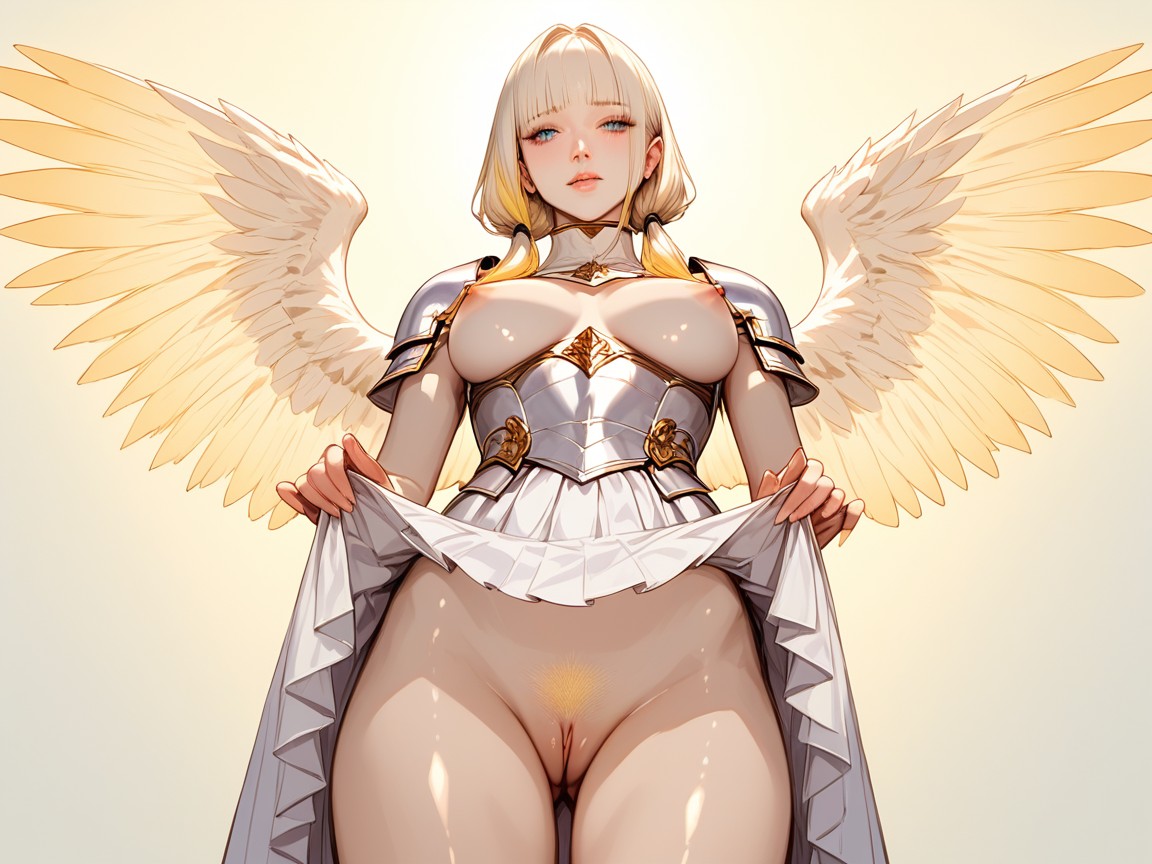 Thick Thighs, Curvy Body, White Skirt AI Porn