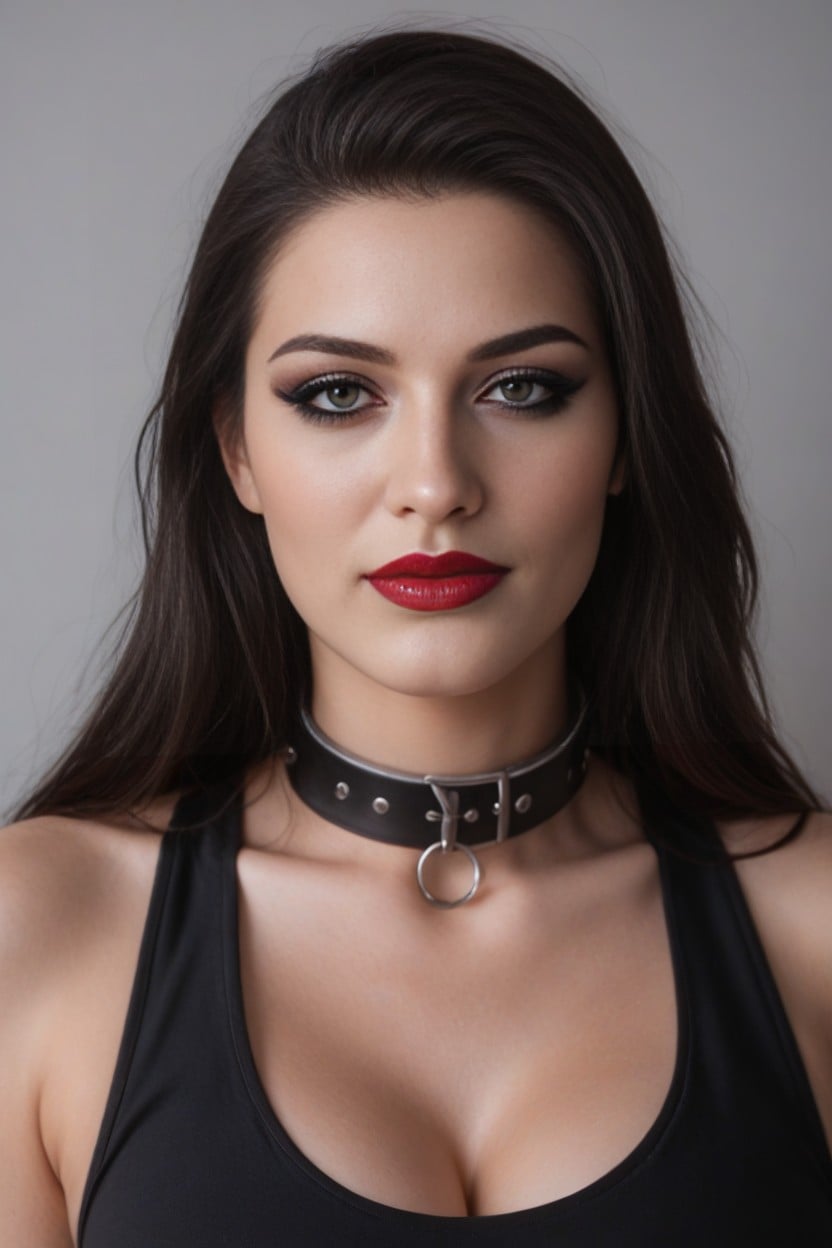 Man, Red Lips, Front View AI Porn