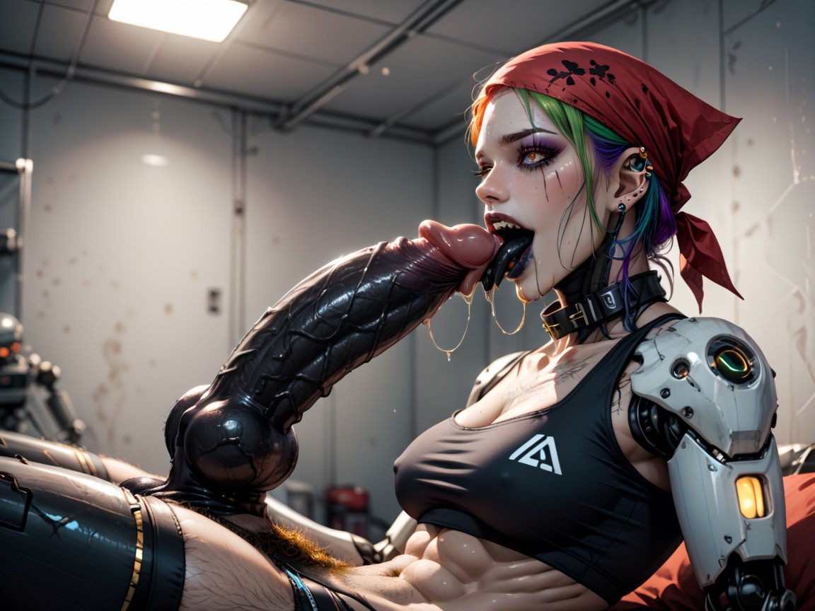Cock Jewelry, Bodysuit, Messy Hentai AI Porn