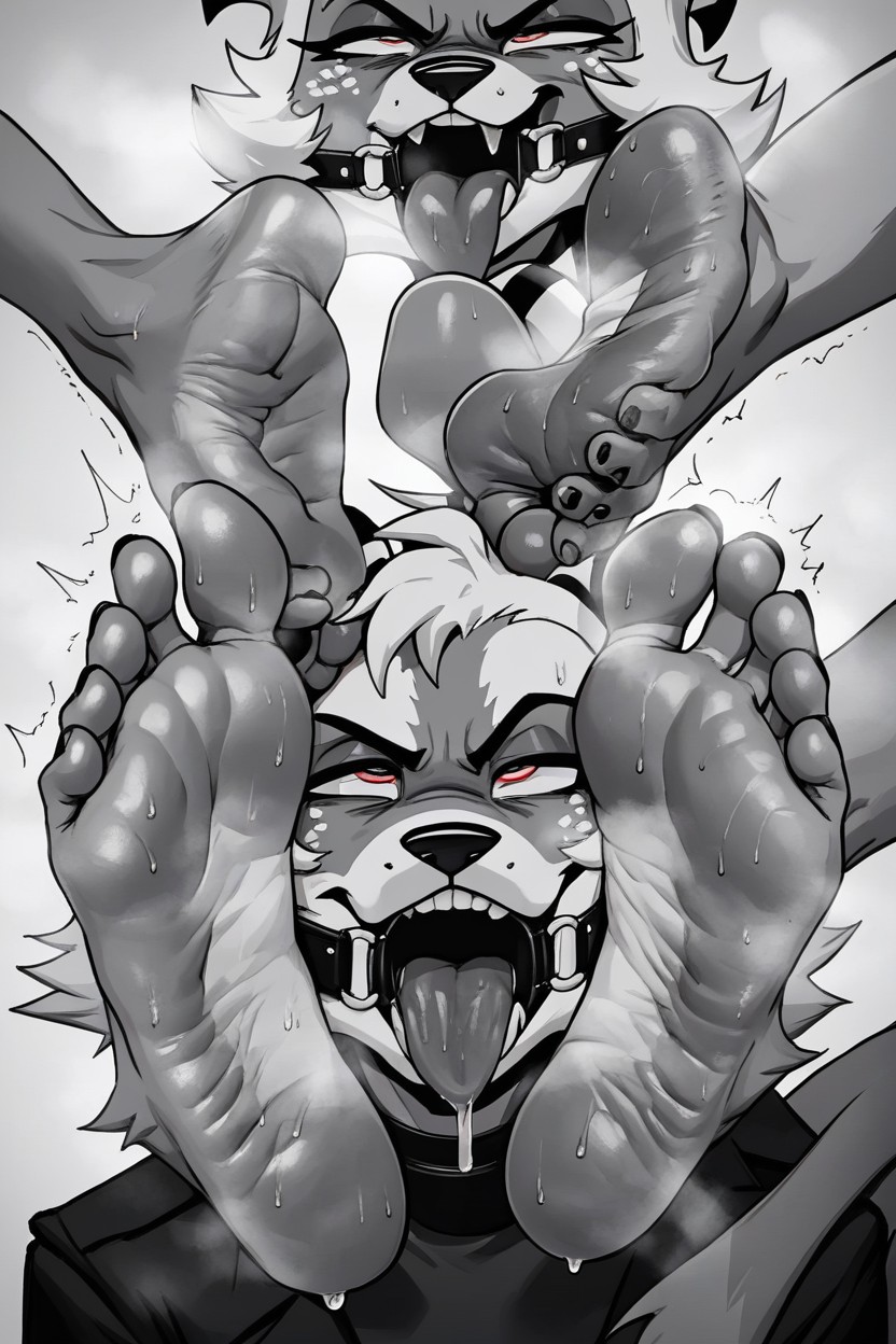 Side View, Disgusted, Very Steamy Feet Furry AI Porn