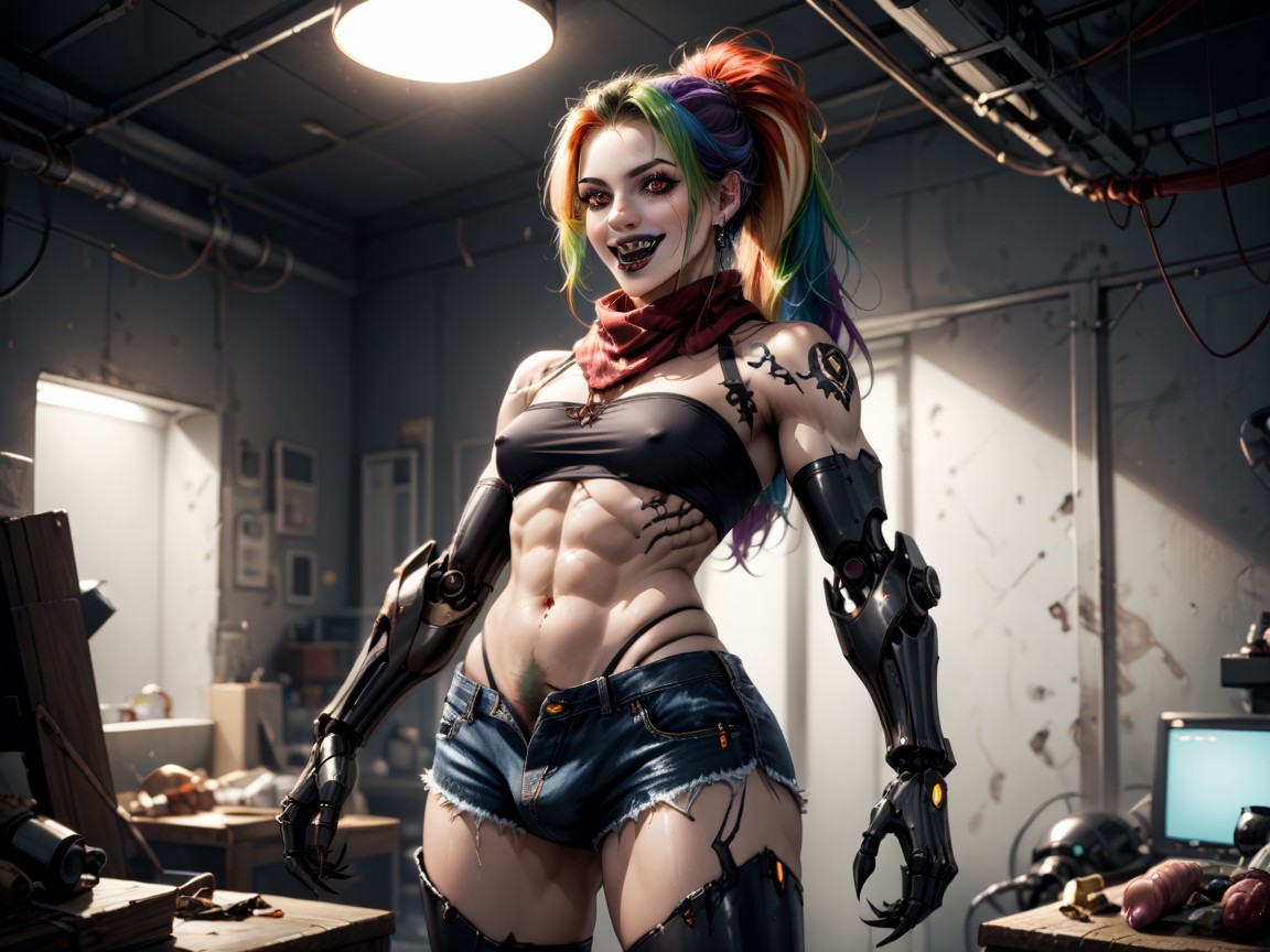 Messy Room, Ponytail, Fantasy Robots Hentai AI Porn