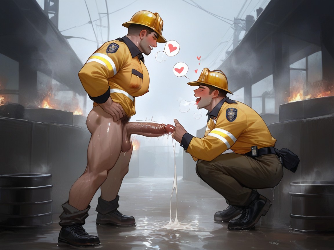 Pale White Skin, Wet Body, Pixie Hair AI Gay Porn