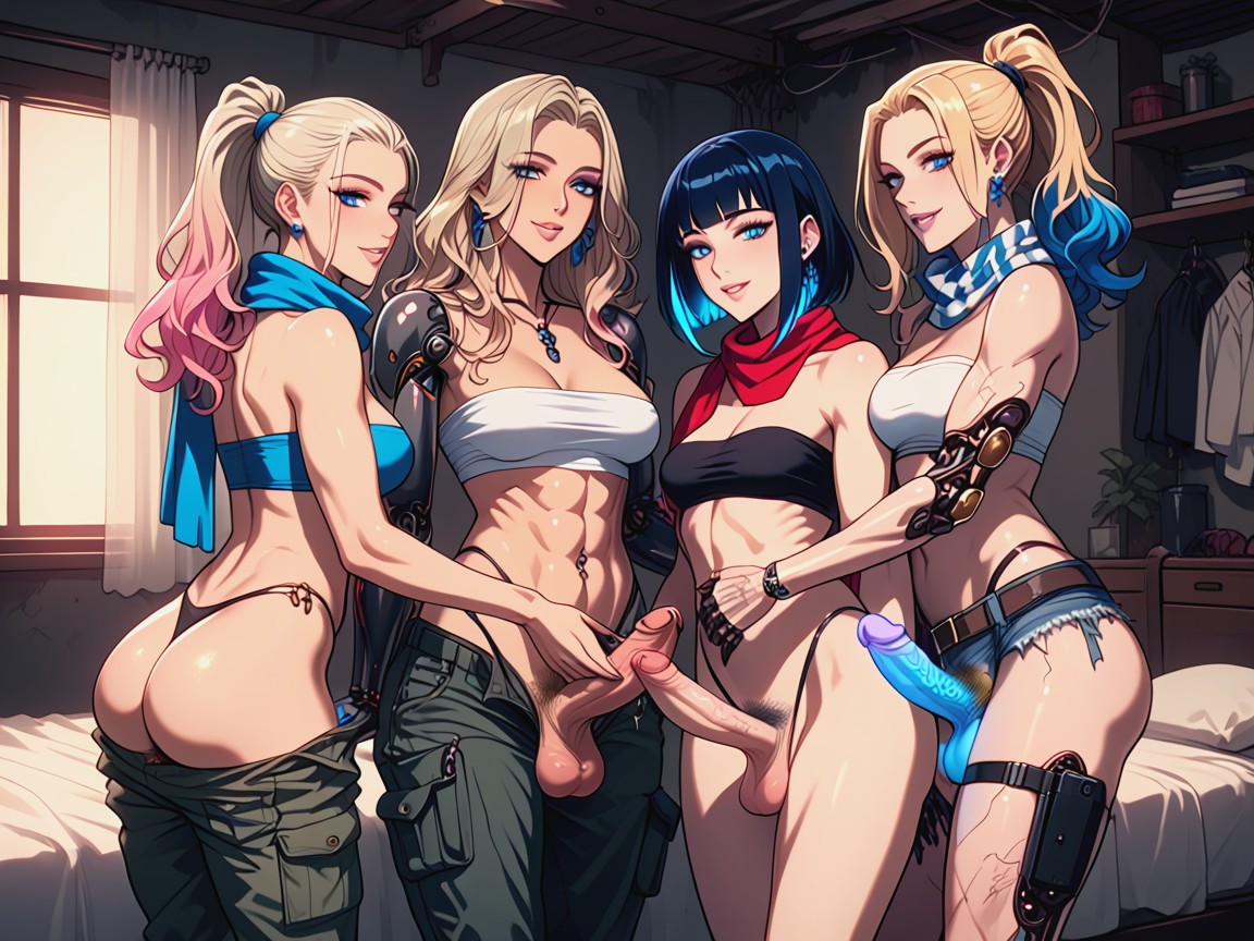 Blowjob, Cock Jewelry, Orgy Hentai AI Porn