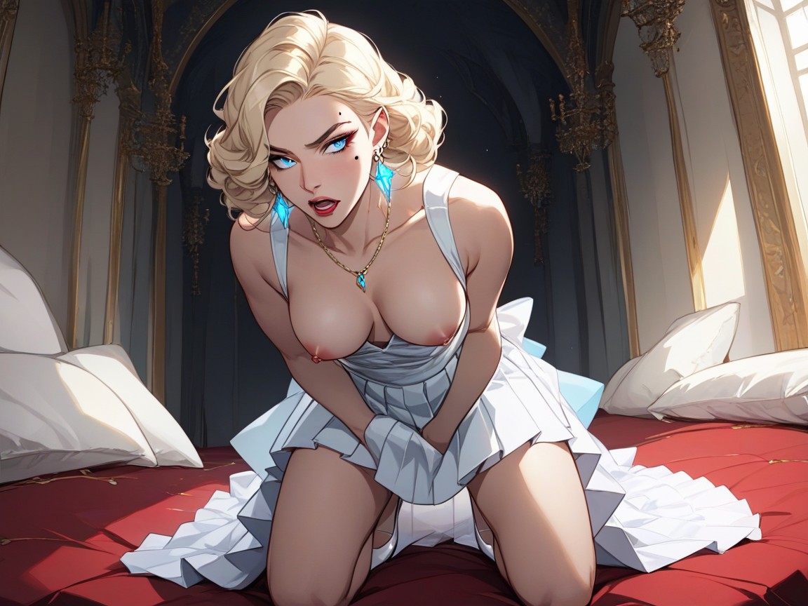 Shocked, Deep Penetration By Faceless Man, Bed Hentai AI Porn