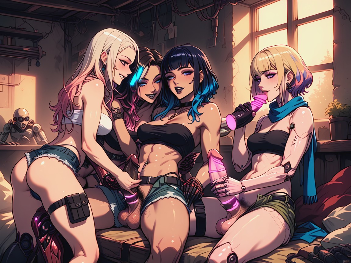Scarf, Tube Top, Belts Hentai AI Porn