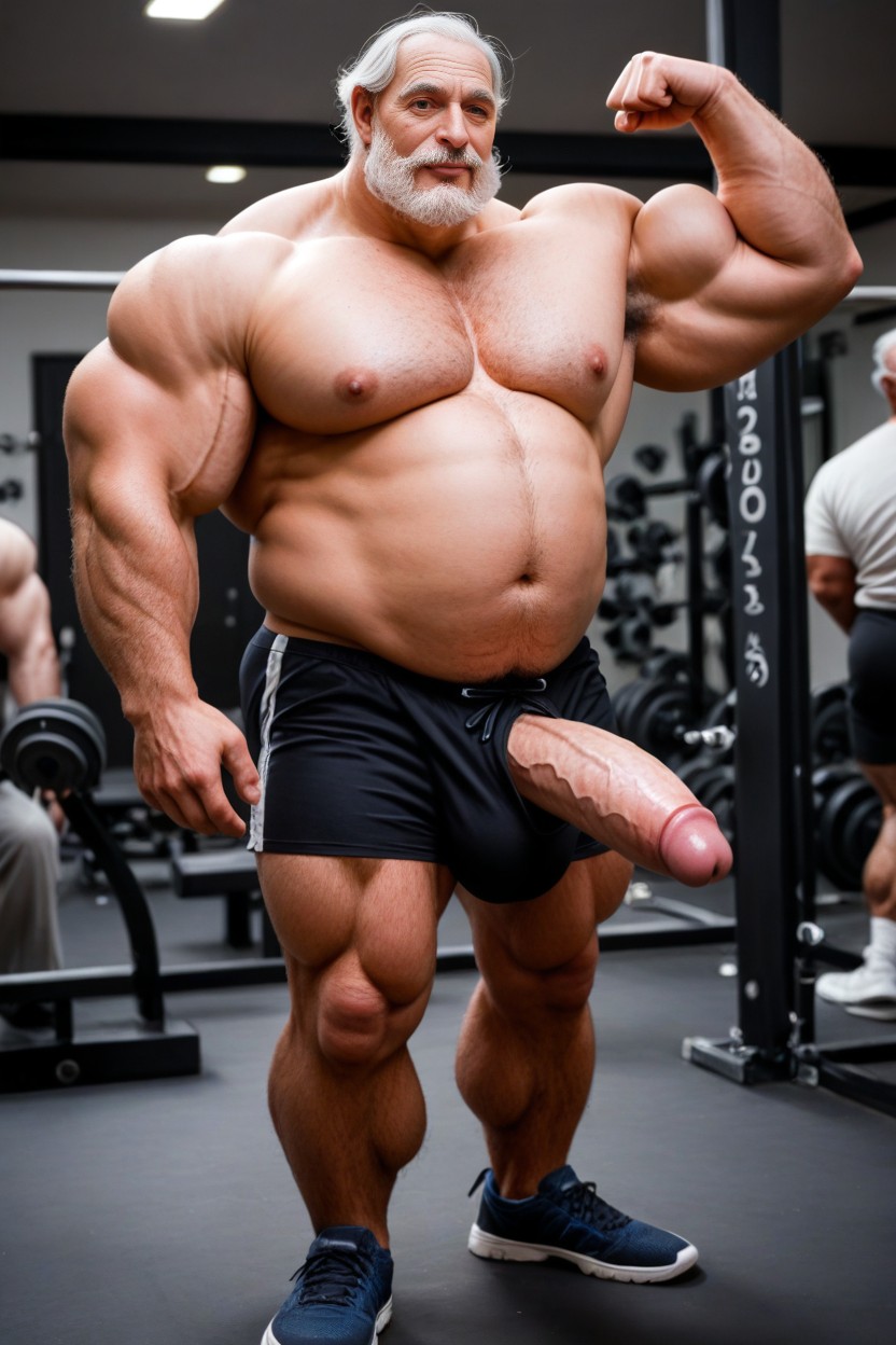Heavy Beard, Enojada, Hyper Muscular Legs Porno gay IA