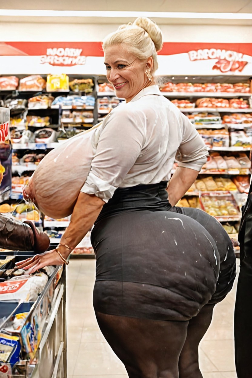 Giant Saggy Breasts, Huge Black Cock Ass, Extremely Waist AI Porn