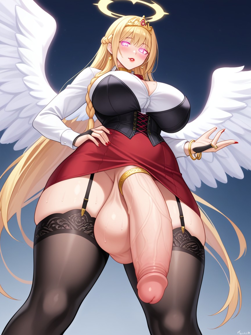 Fire Magic, Earrings, Tiara Shemale AI Porn