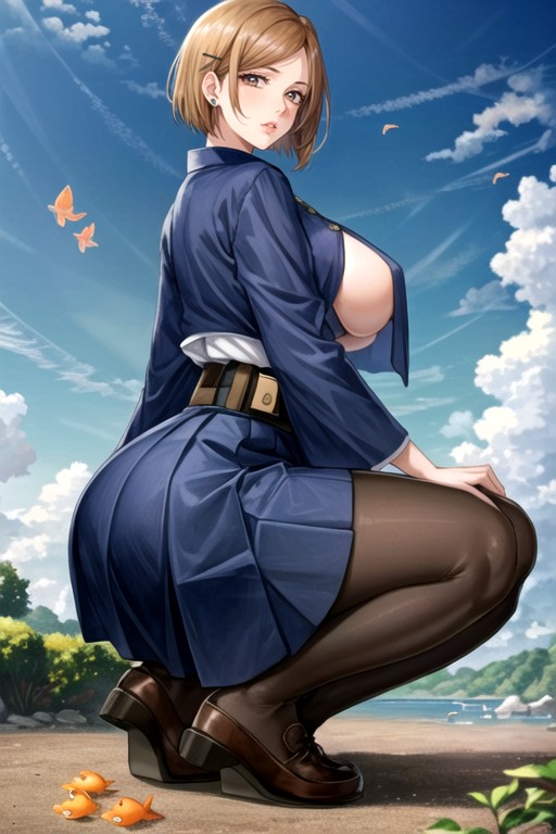 Lusaminepokmon, Long Chest, Brown Skin Hentai AI Porn