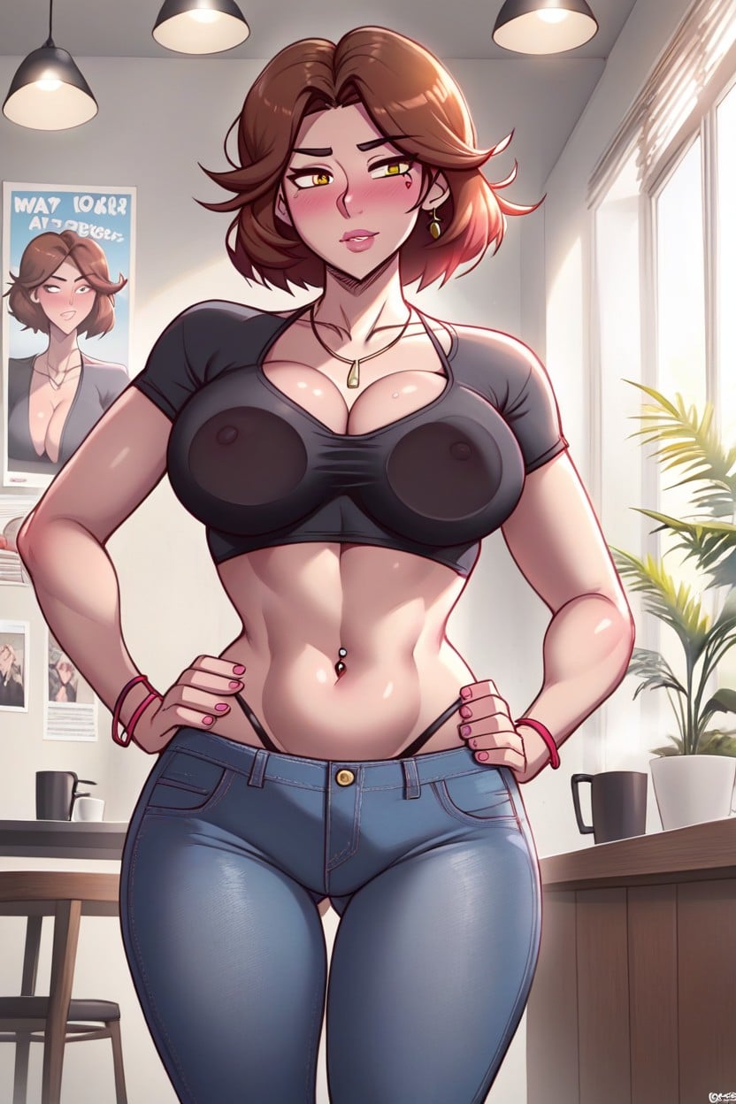 V Neck Shirt, Image, Ratio Image Hentai AI Porn