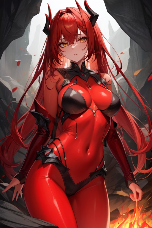 Yellow Eyes, Red Skin, Yellow Eyes AI Porn