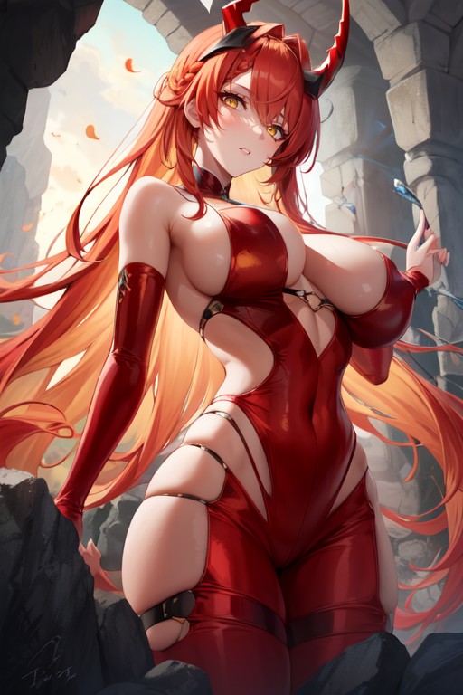 Red Skin, Yellow Eyes, Red Skin AI Porn