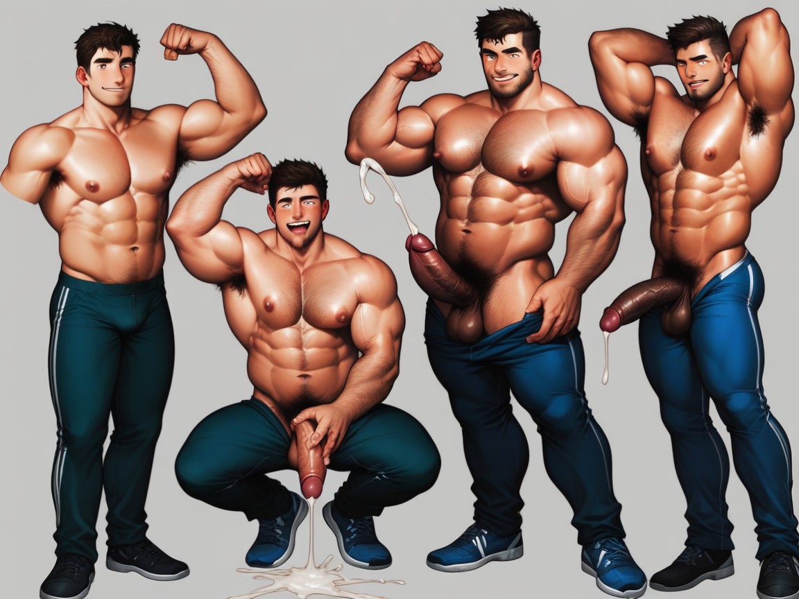 Permanent Erection, Ahegao, Muscle Growth AI Gay Porn