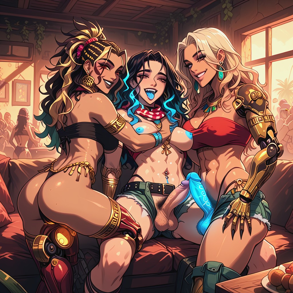Cargo Shorts, Black Cock, Orgy Hentai IA