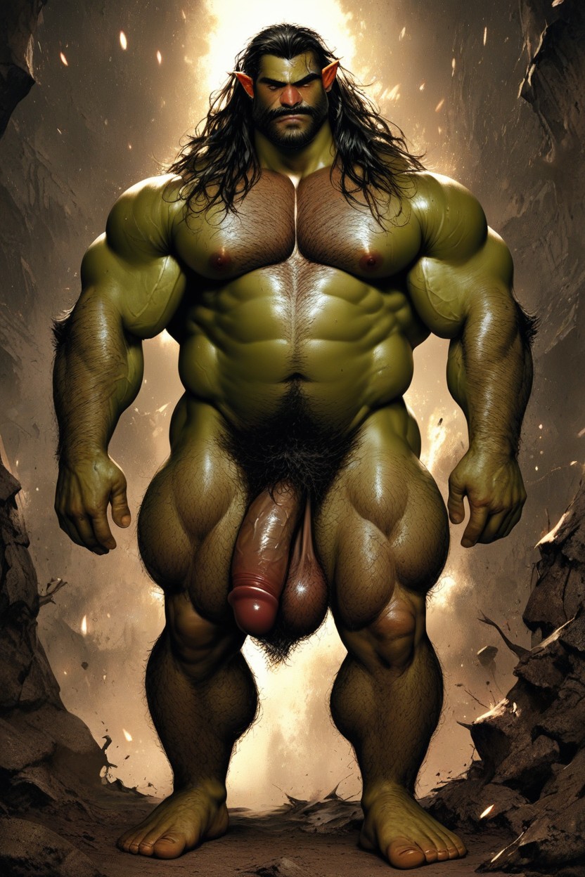 Hairy, Massive Feet, Caveman Giant AI Gay Porn