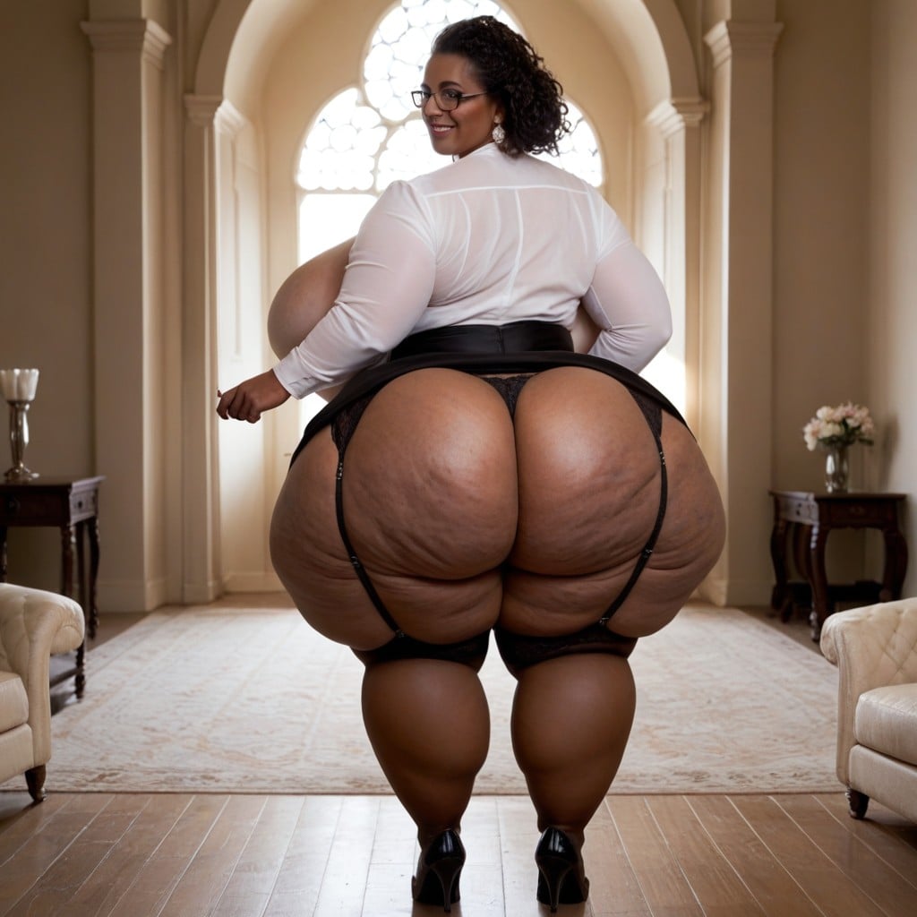 Very Black Skin, Colossal Breast, Cellulite BBW AI Porn