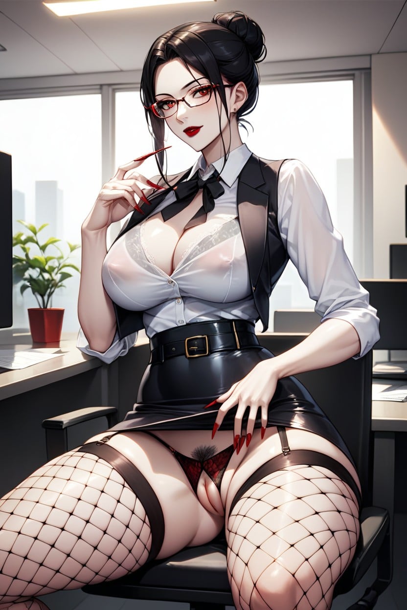 18+, Office, Glasses Hentai AI Porn